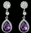 Pendientes Lagrimas Circonita - Purpura